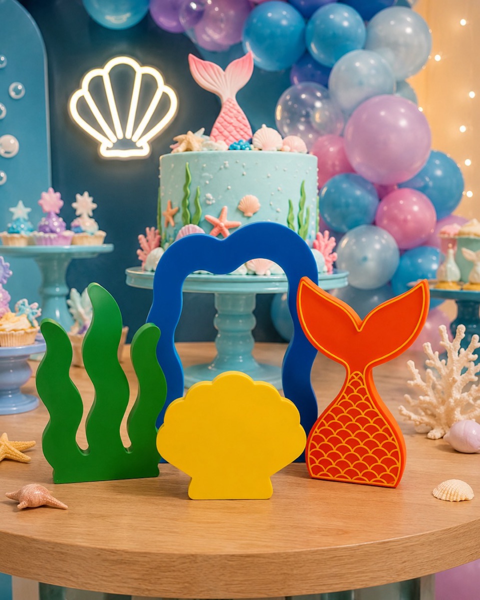 Decoração de festa Fundo do Mar em impressão 3D da Magic Layer
